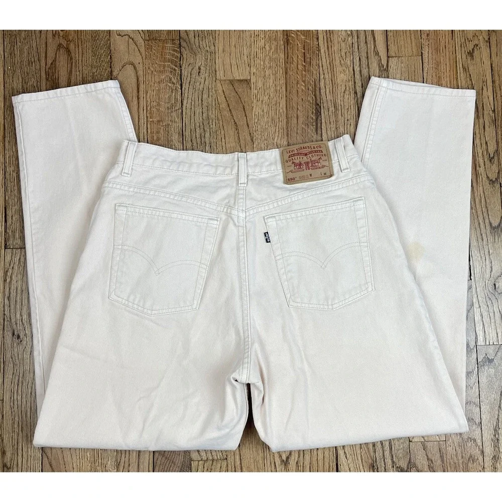 Vintage‎ Levi's 550 Relaxed Fit Tapered Leg Pink Women's Denim Jeans Sz 32x30